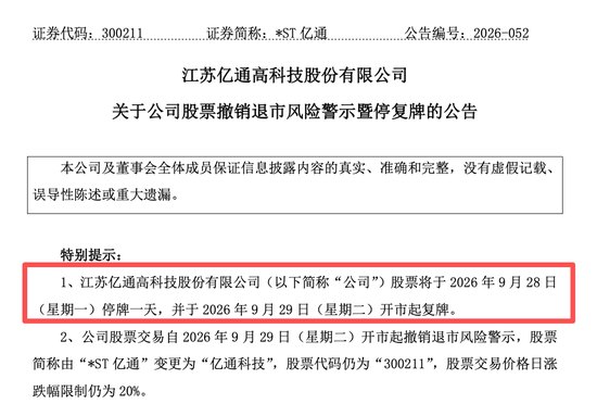 300211，将摘星脱帽！退市风险警报解除